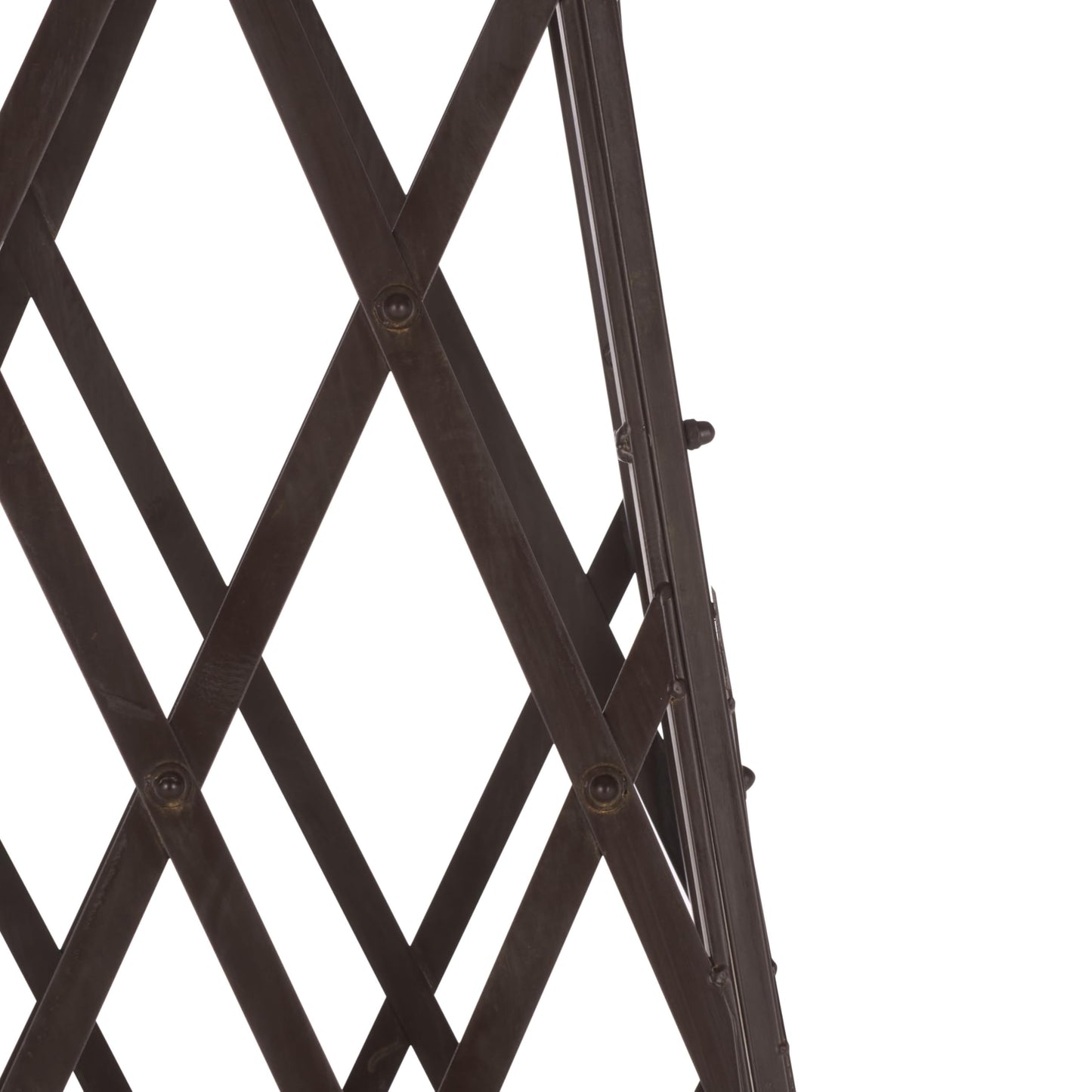 SAFAVIEH Outdoor Patio Furniture Collection - Caledonia Brown Iron Trellis Planter, Tall Weather-Resistant Garden Box (PAT5048B)