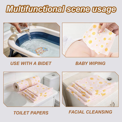 25Pcs of Multi-Color Reusable Washable Single-Layer Toilet Paper Rolls, Durable Rollable Cleaning Cloths for Daily Use and Home Cleaning