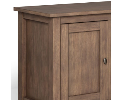 SIMPLIHOME Warm Shaker TV Stand - 72 inch Wide Solid Wood Media Console in Rustic Natural Aged Brown, Transitional Entertainment Center for Living Room for TVs up to 80 Inches with Cable Management