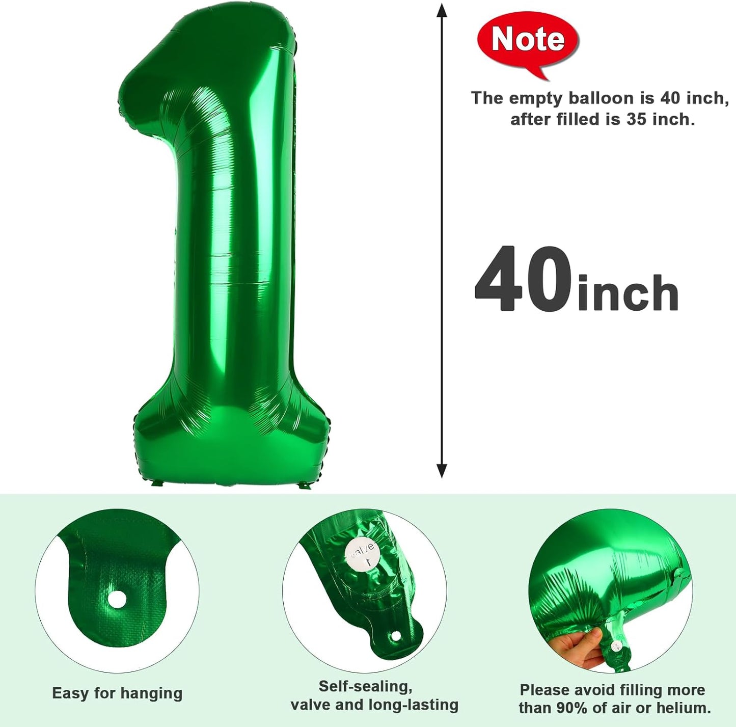 Numbers 26 Balloon - Dark Green 40 Inch Digital Balloon for 26th Birthday Party Decorations