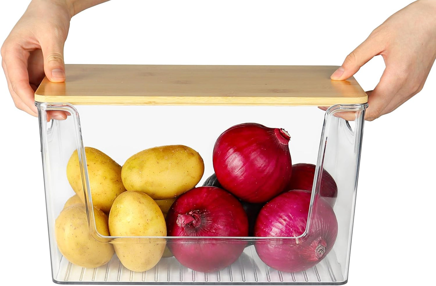 Stackable Kitchen Pantry Basket Organizer for Onion, Potato, Vegetable, Produce Storage