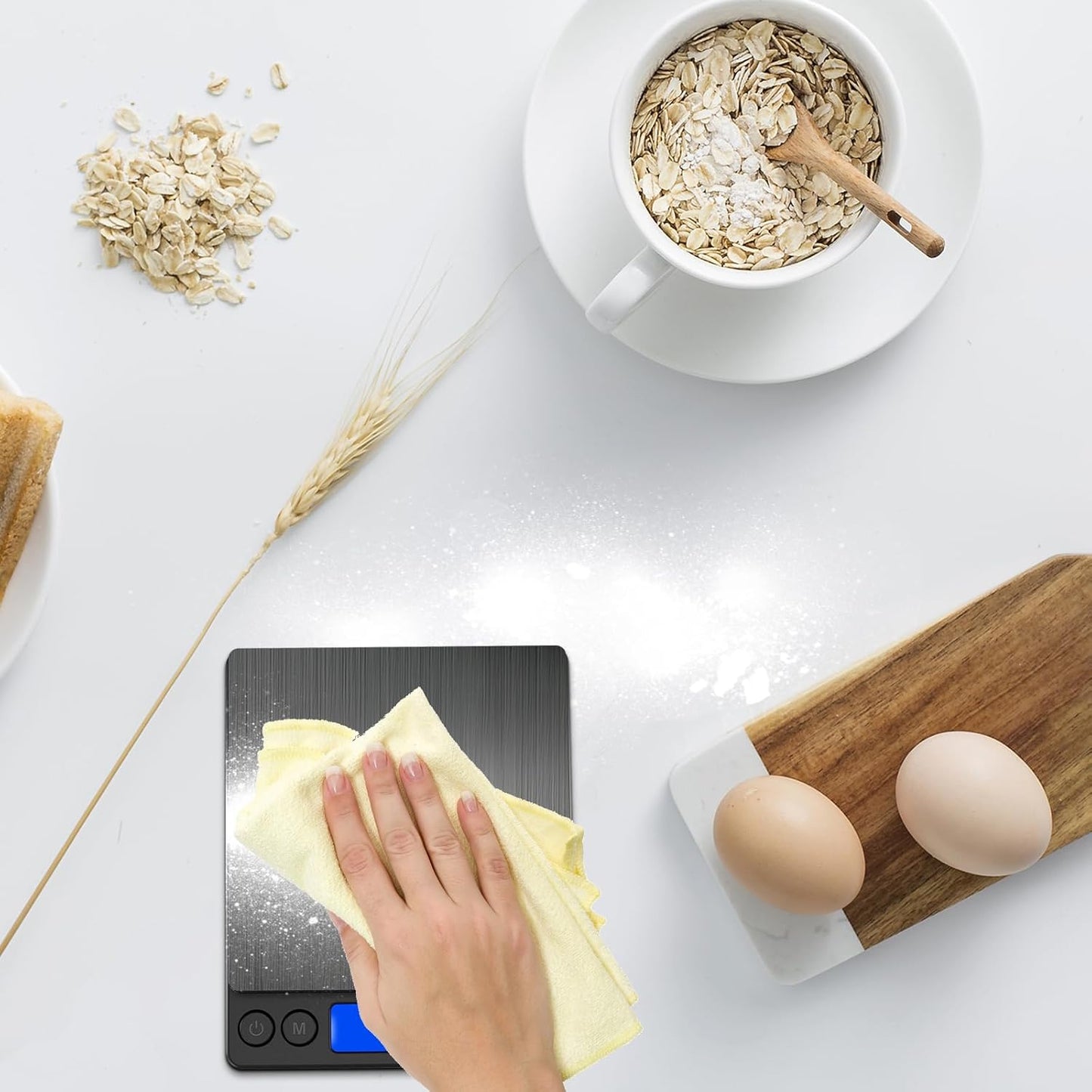 NEXT-SHINE Gram Scale, Weighs Up to 500g (0.01g), Mini Pocket Size Digital Coffee Espresso Scales with 2 Plastic Trays