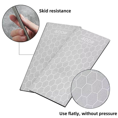 Diamond Sharpening Stone, 5 Pcs Knife Sharpening Stone for Kitchen Sharpening, Diamond Lapping Plate Coarse/Medium/Fine Grit Sharpener, 320/600/1000/2000/3000 Grit