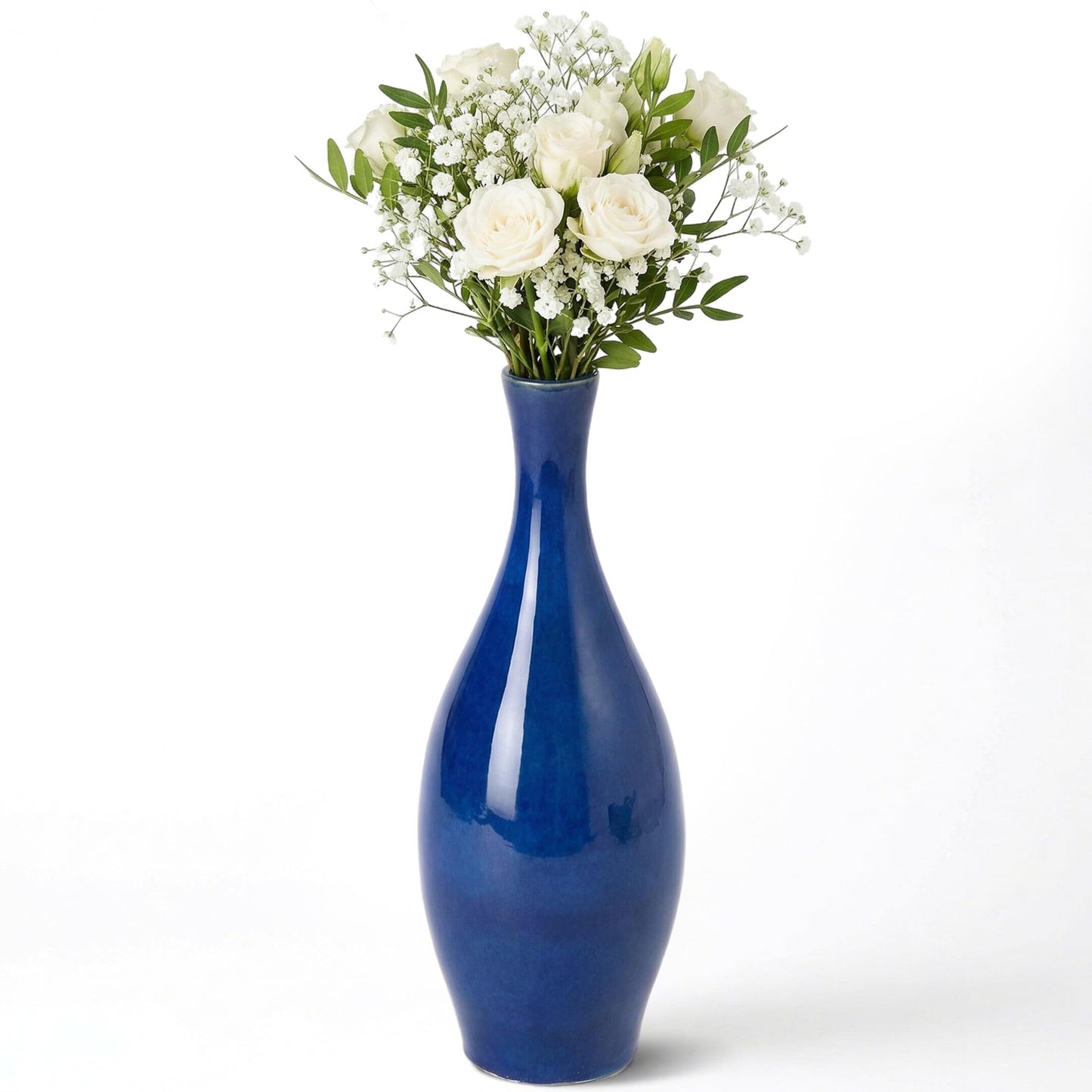 Emissary - Bottle Vase, Blue 8.5x23 H