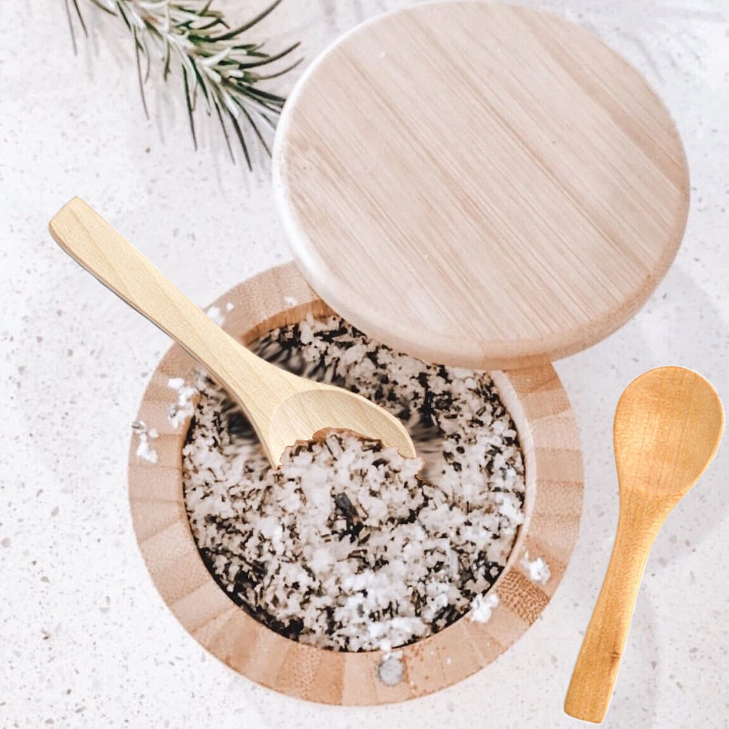Small Wooden Spoons 50 PCS Mini Wooden Spoons for Body Scrubs/Sugar Scrubs/Spices/Ice Cream/Bath Salts, 3.93inch Little Wooden Spoon