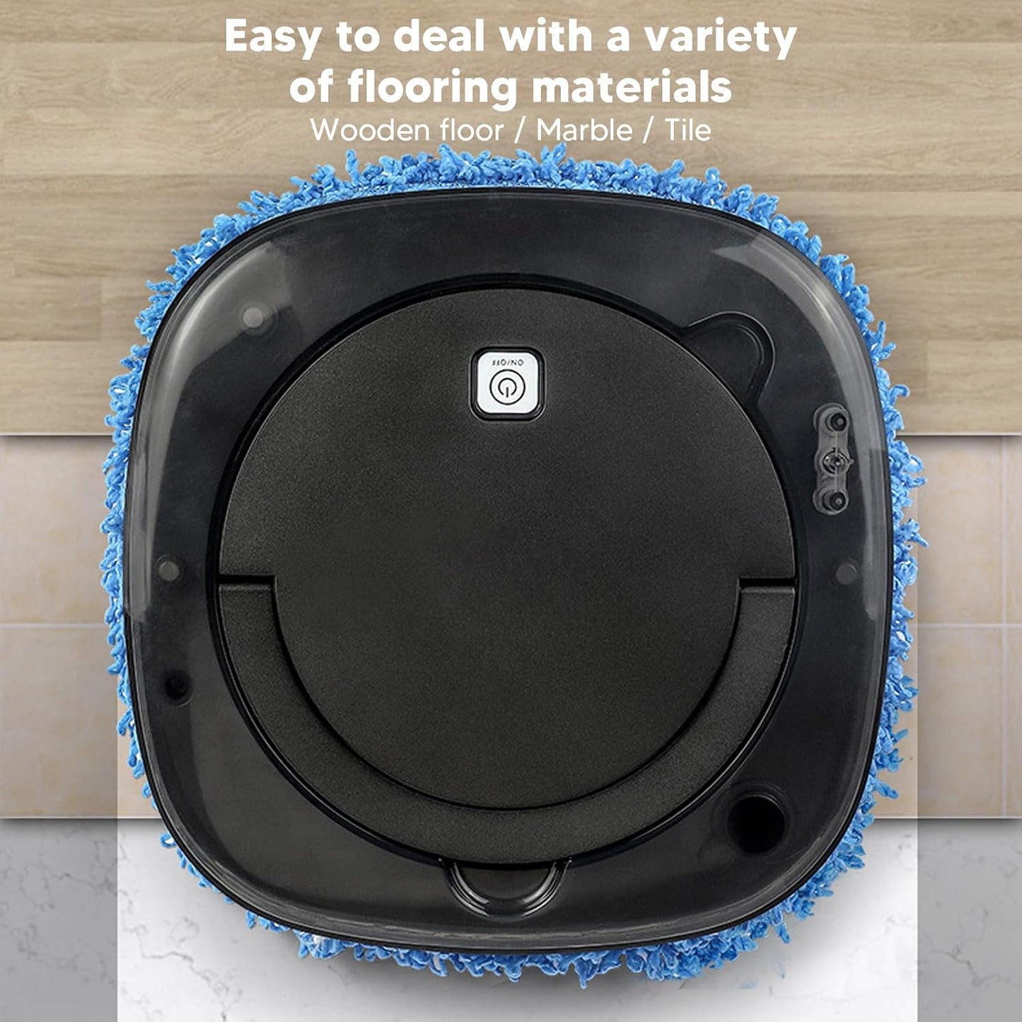 HURRISE Automatic Floor Mopping Robot, Mopping Robot with Water, Vacuum and Mop Cleaning Robot for Pet Hair, Hardwood