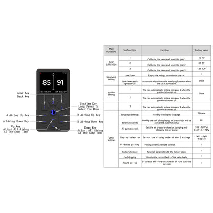 Air Management Top Grade 4-Valve Air Suspension System kit, Electronic Controll System/wireless remote control/pneumatic/airlift 3-Stages Memory ﻿