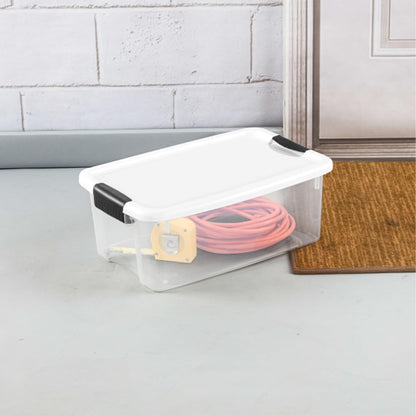 Sterilite 12-Pack Ultra Latching Storage Bins - Clear Plastic 18 Quart Heavy-Duty Organizers for Home & Office