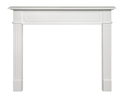Pearl Mantels ARYB48520 Furniture for Your Fireplace, Premium Grade A MDF White Mantel Surround, Crisp White Paint, Interior Opening 48" W x 42" H