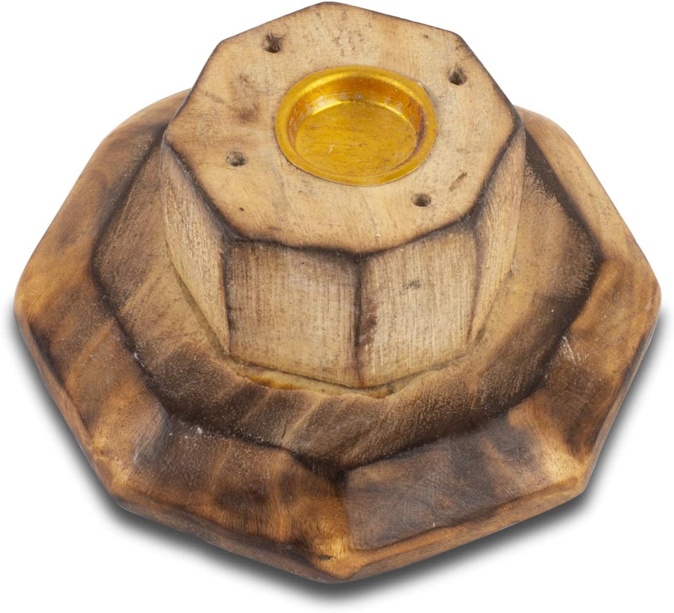 Wooden Incense Stick & Cone Burner Holder, Large Organic Eco-Friendly Ash Catcher for Home Fragrance