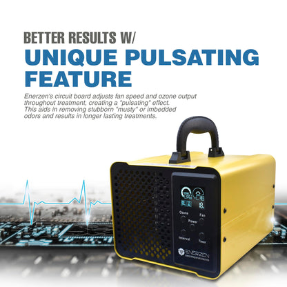 Enerzen O-922D - Digital Ozone Generator for Eliminating Odors - O3 Machine Air Ionizer Deodorizer with Adjustable Settings for Any Room Size
