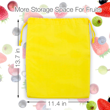 MORSNE yellow banana bags prevent ripening,banana storage freshness bag-looking lightweight convenient veggie bag washable durable (YELLOW-1 pack)