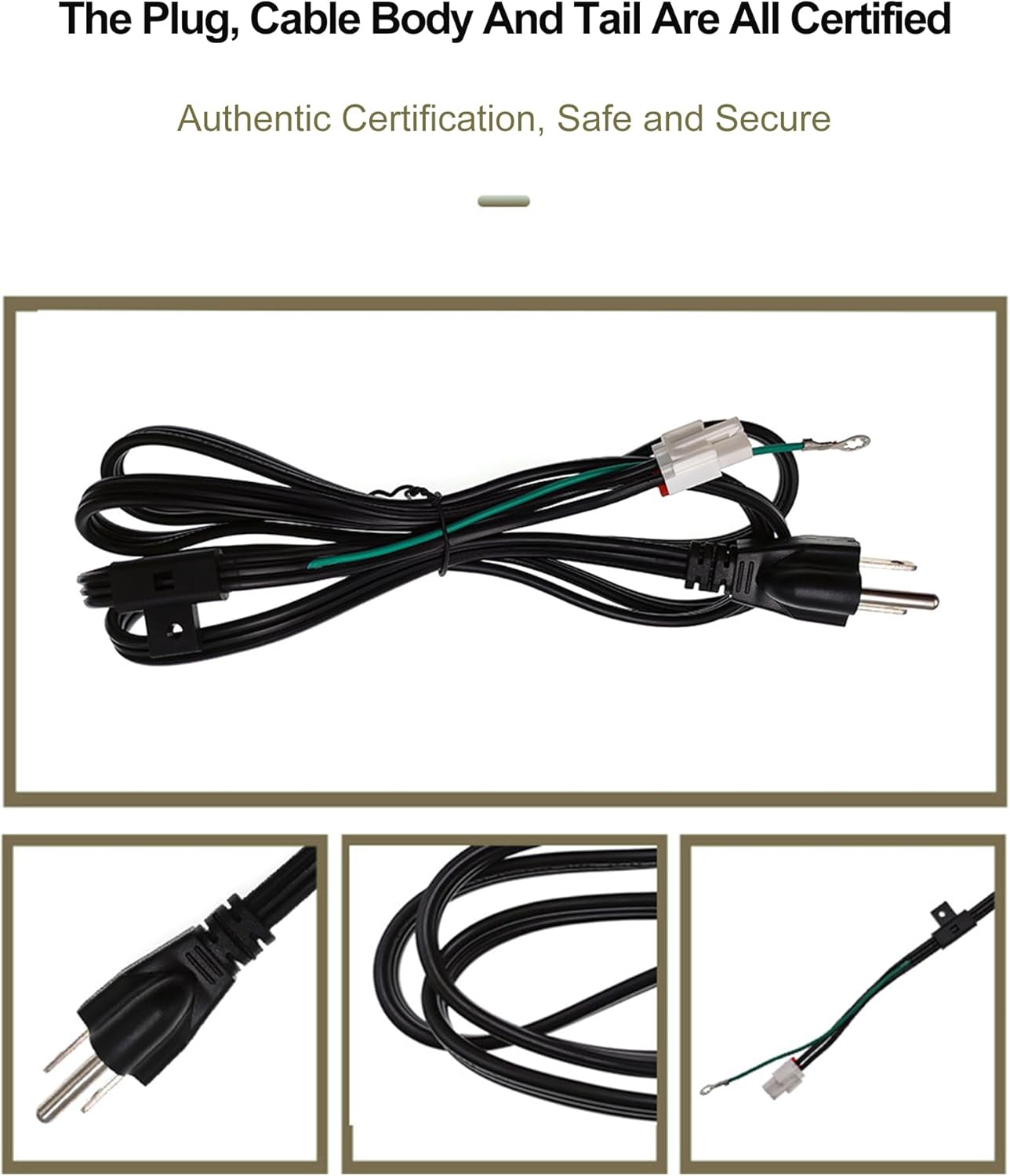 3903-001003 Refrigerator Power Cord for Samsung, Compatible with Kenmore Elite, RF28T5001SR, RH29H8000SR, RF28HMEDBSR