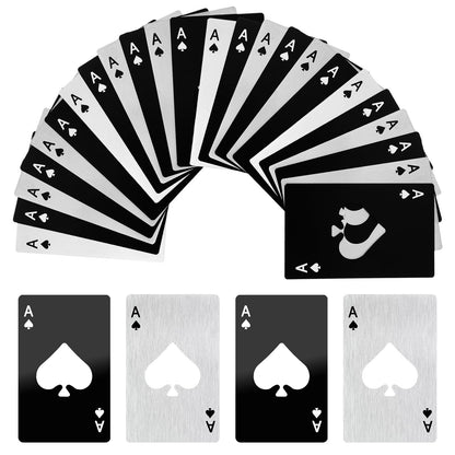 40Pcs Ace of Spades Bottle Openers, Poker Card Bottle Openers Portable Stainless Steel Can Opener Credit Card Size Beer Bottles Can Cap Opener for Wallet Pocket Wedding Party Good Gift