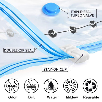 BoxLegend Vacuum Storage Bags with Electric Pump 26 Combo (3X-Jumbo, 5 Jumbo, 5 Large, 8 Medium, 5 Small) Thickened Vacuum Seal Bags for Clothing Space Saving for Coat Quilt Blanket Pillow Comforters