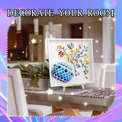 BOOPANREE Sea Glass Art Kit,DIY Resin Beach Art Kit,DIY Mosaic Arts and Craft Kits Ocean Painting Kit,2026 New Resin Sea Glass Art Kits,for Home Decoration, Bookshelf, Office, Windowsill (Style-A)