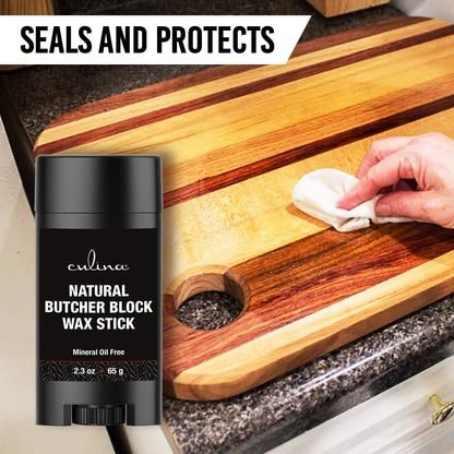 Culina Butcher Block Bamboo Conditioner Wax Stick, Best for Wood & Bamboo Conditioning, Does NOT Contain Mineral Oil