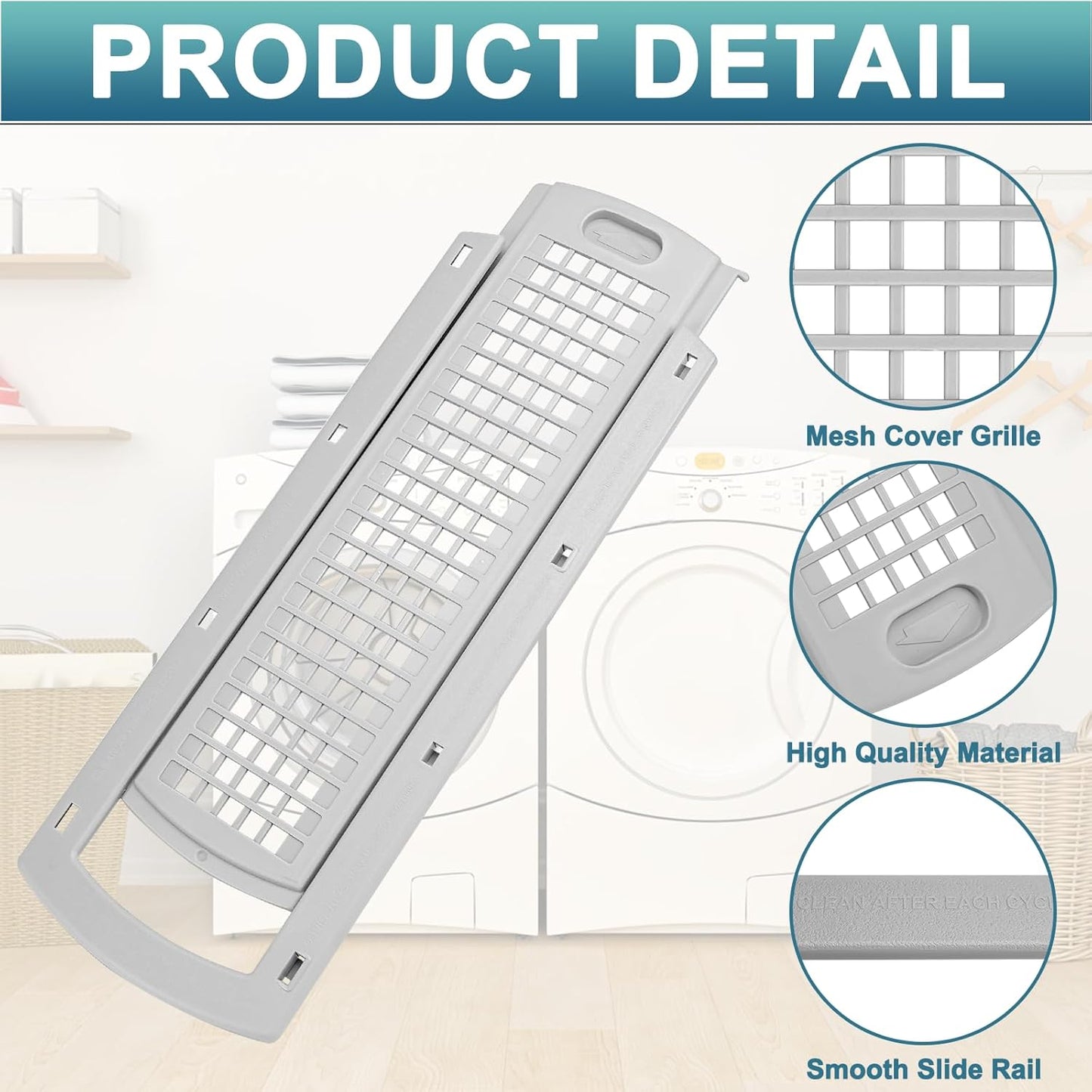 WE22X35337 Washer Dryer Lint Screen Filter by Cenipar, Compatible Replacement for G-E Washer Dryer Models