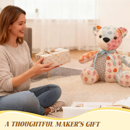 15IN Memory Bear Sewing Patterns Template Ruler Set with Instruction Manual, Memory Bear Patterns Templates for Sewing