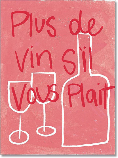 zphvaqd 24 36 Pink Canvas Wall Art Print Wine Pictures Feminist Posters French posterTrendy Teen Girl Funky Home Decor