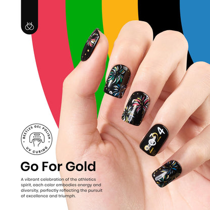Beetles Halloween Gel Nail Polish Set – Wicked Mystic 8 Colors Gel Polish Kit, Gold Silver Black Green Blue Cat Eye Purple Red Glitter with Nail Art Accessories UV LED Soak Off Manicure Gift for Women