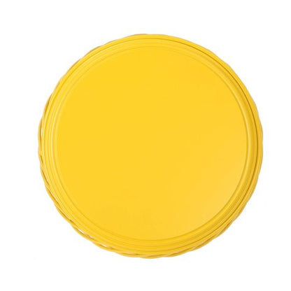 Christopher Knight Home Bryony Indoor 19" Diameter Lattice Iron Side Table, Matte Yellow