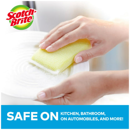 Scotch-Brite Dobie Pads, Dobie Sponge for All Purpose Cleaning of Kitchen, Bathroom, and Household, Non Scratch Dobie Cleaning Pads Safe for Non-Stick Cookware, 12 Dobie Pads