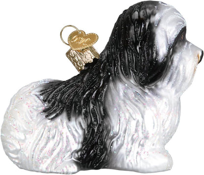 Old World Christmas Havanese Dog Collection Glass Blown Ornaments for Christmas Tree
