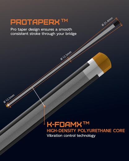 KONLLEN 2.0 Pool Cue Complete Set with Case & Extras | Carbon Fiber Pool Cue with Professional Taper | Low Deflection Shaft for Adults & League Players