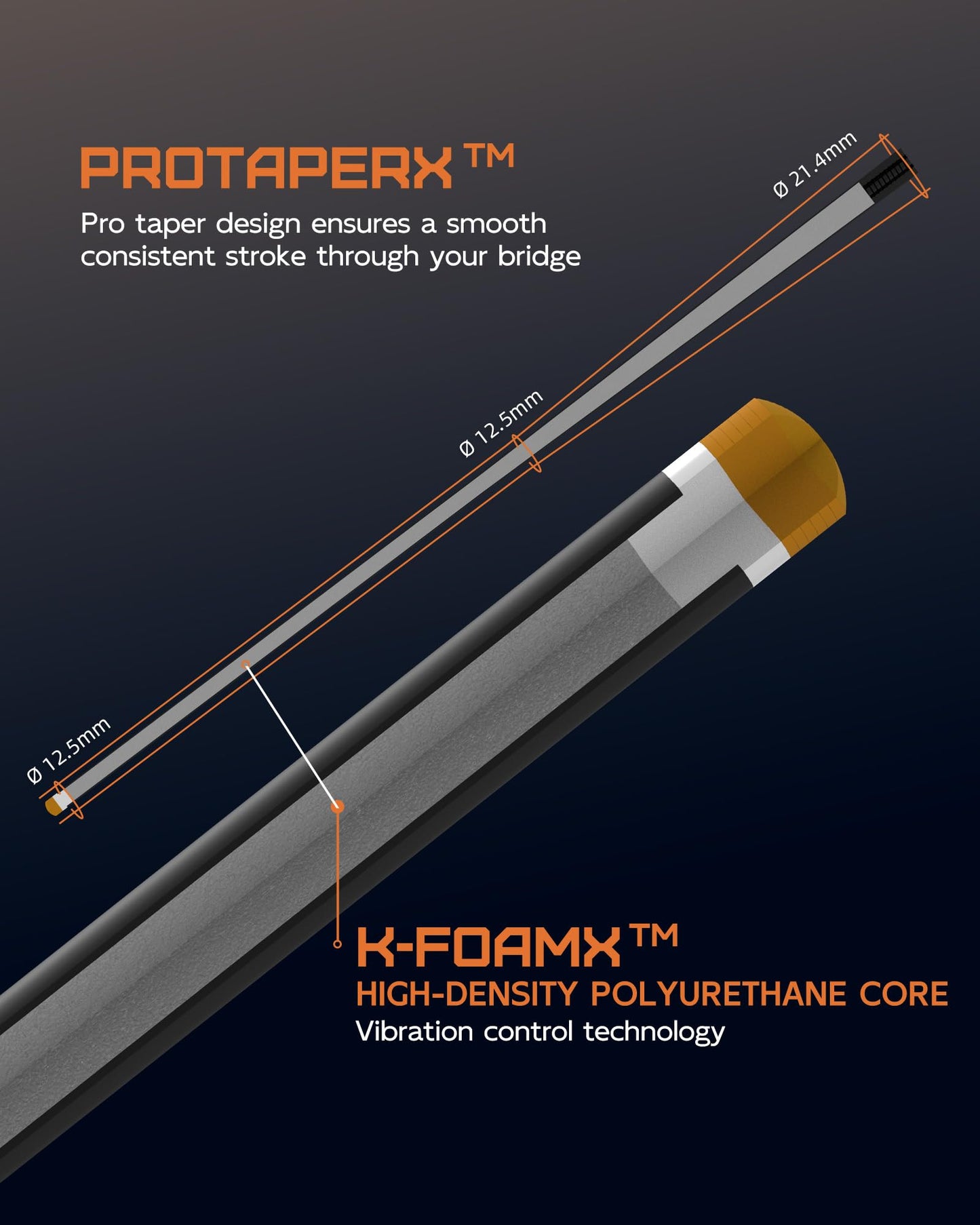 KONLLEN 2.0 Pool Cue Complete Set | Carbon Fiber Pool Cue with Professional Taper | Low Deflection Shaft for Adults & League Players