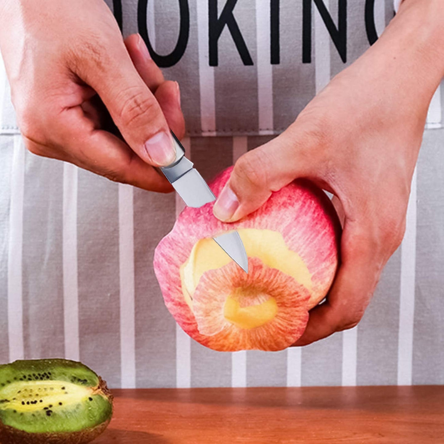 Paring Knife,all Steel Foldable Fruit Knife,fruit Knife Small of Exquisite,small and Easy to Carry,suitable for Most Types of Vegetables and Fruits(3 Pieces)