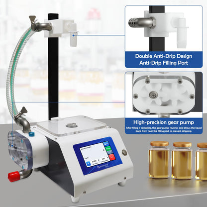 BOINES Honey Filling Machine, 1oz-11lb Paste Liquid Filling Machine, 1.32Gal/min Viscous Liquid Filling Machine, Bottle Filler Machine for honey, Salad Dressing, Ketchup