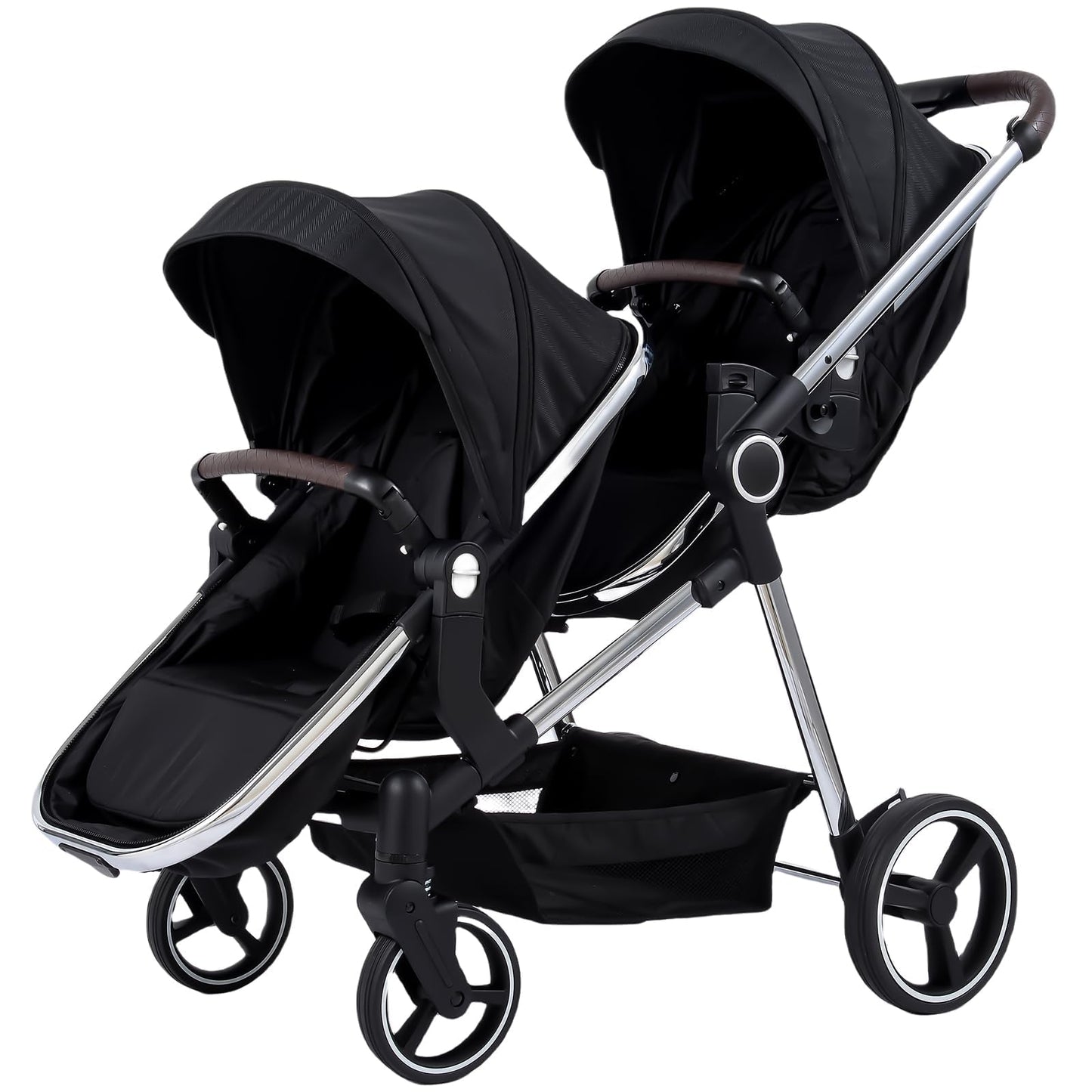 Double Stroller for Twins Infants and Toddlers, Foldable Tandem, Convertible Twin to Single Stroller, Compact Light Weight, Ages 0-3 Years