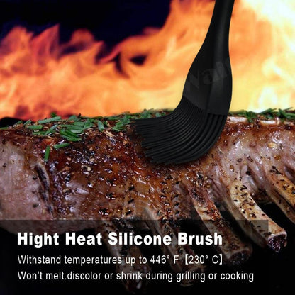 WALFOS Extra Large Silicone Basting Pastry Brush - 2.5 inch Wide Bristle Brush for BBQ Grill Baking Kitchen Cooking