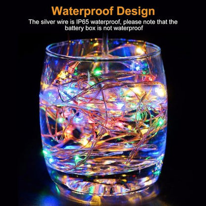 Btfarm 12 Pack Fairy Lights - Battery Operated Twinkle String Lights | Waterproof 7ft Mini Silver Wire for Christmas & Weddings - Warm White/Colorful
