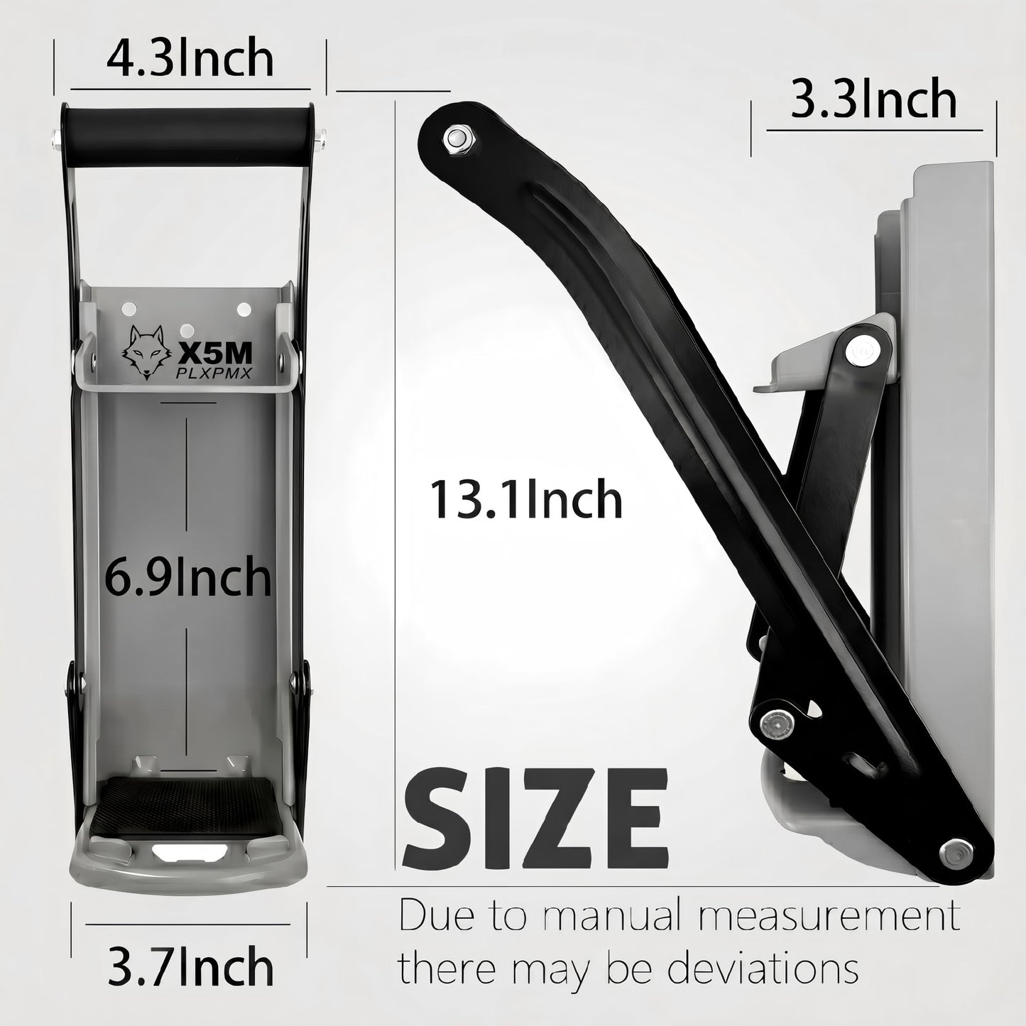 X5MPLXPMX Can Crusher Wall Mounted – Heavy Duty 16oz & 12oz Smasher with Anti-Pop Pillars and Thickened Base – Recycling Tool for Seltzer, Soda Cans, Garage & Man Cave, Includes Gloves (Grey)