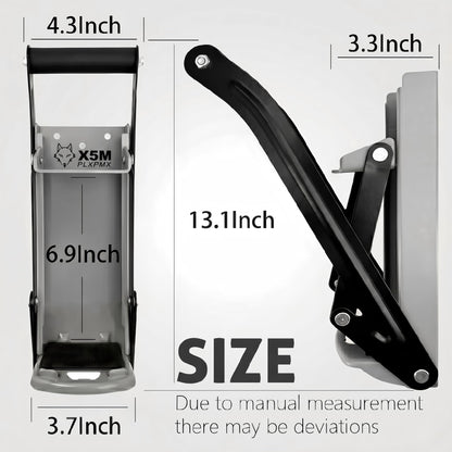 X5MPLXPMX Can Crusher Wall Mounted – Heavy Duty 16oz & 12oz Smasher with Anti-Pop Pillars and Thickened Base – Recycling Tool for Seltzer, Soda Cans, Garage & Man Cave, Includes Gloves (Grey)