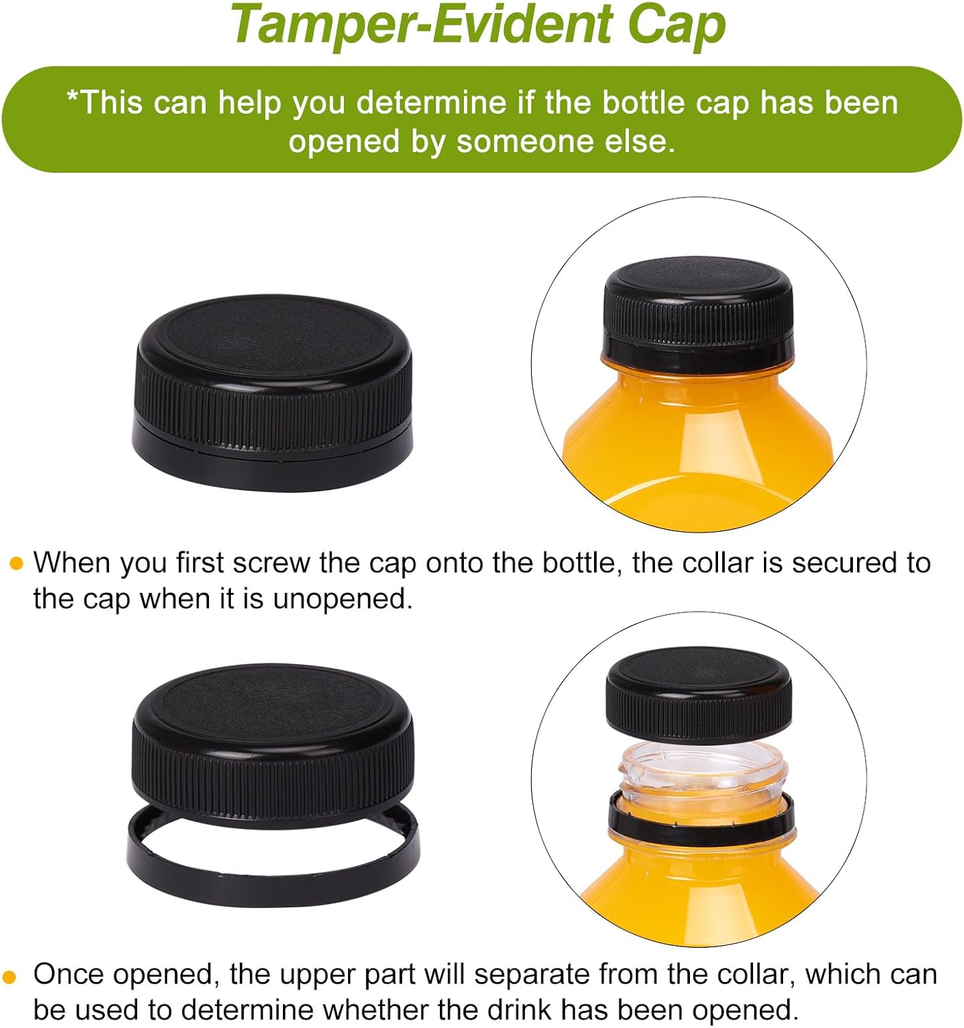 12pcs 12oz TOMNK Juice Bottles, Reusable Plastic Juice Containers Bottles with Caps and Labels, Funnel, Brush Beverage