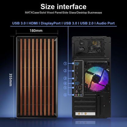 GPVHOSO Desktop Computer Tower PC, Intel Core i5 4570, 16GB DDR3 RAM, 512GB SSD, Windows 11 Home, Business Desktop with Wi-Fi 6, USB 3.0 and HDMI, Ideal for Work & Study