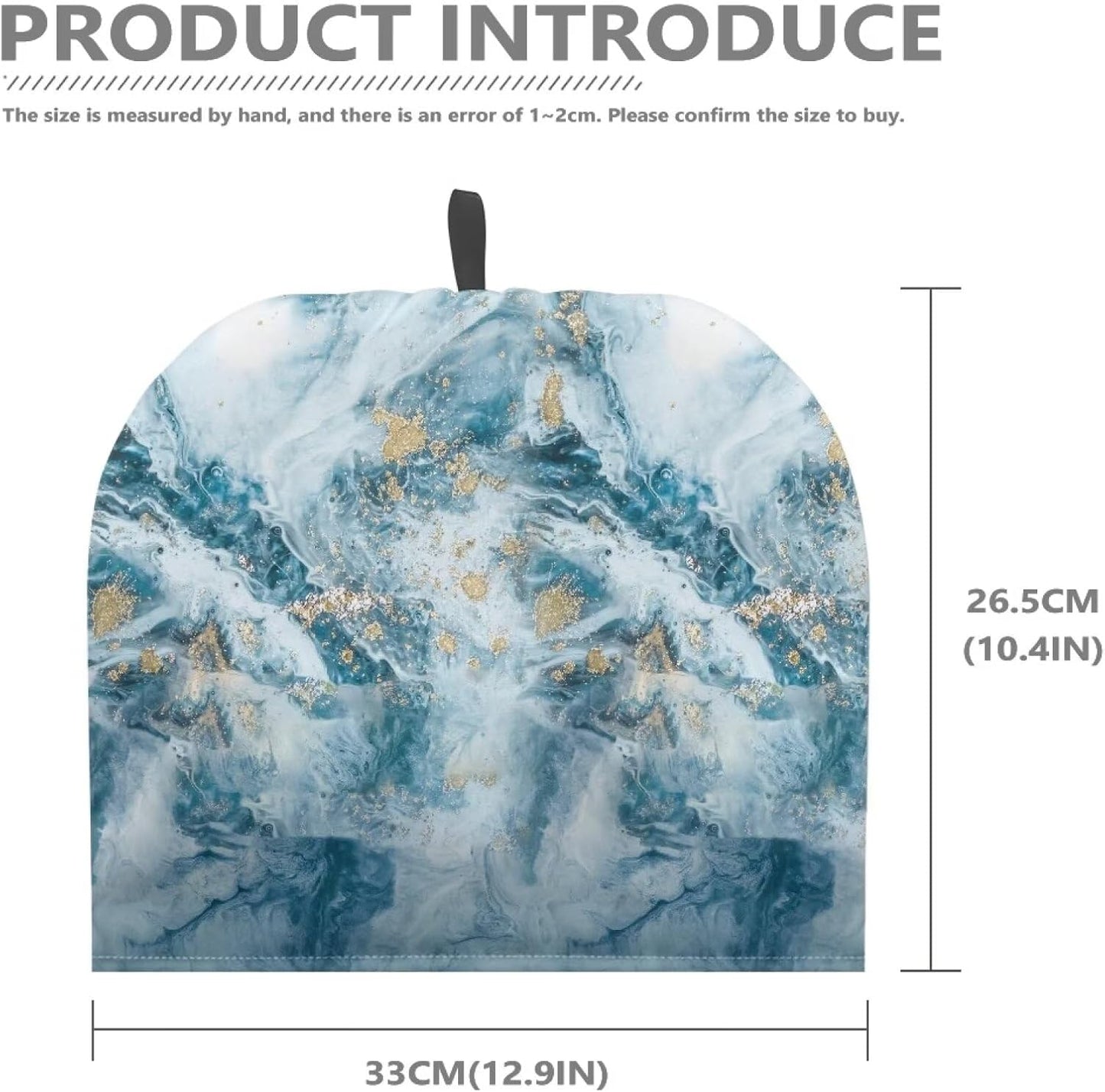 Hudotybom Marble Print Tea Cozy - Insulated Large Teapot Cover, Machine Washable for Kitchen Home Decorations