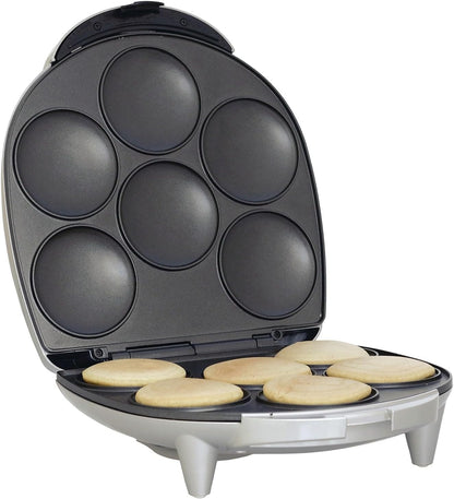 Brentwood AR-136 Silver 6 Piece Non-Stick Arepa Maker, 1"