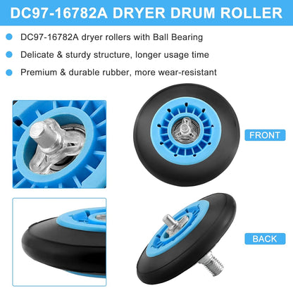 Samsung Dryer Parts Replacement Kit DV45H7000EW A2 DV42H5000EW A3 Roller Belt Idler Pulley Tension Spring
