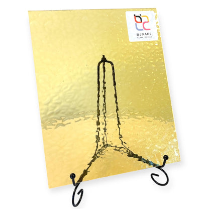 Wissmach Stained Glass Sheet: Light Amber English Muffle (8"x12"-1 Sheet) | Curated by BiNARi Glass Studio
