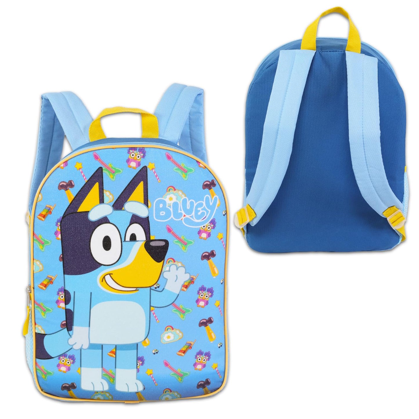 Bluey Backpack for School Bundle w/ 15" Bookbag for Boys Girls + More