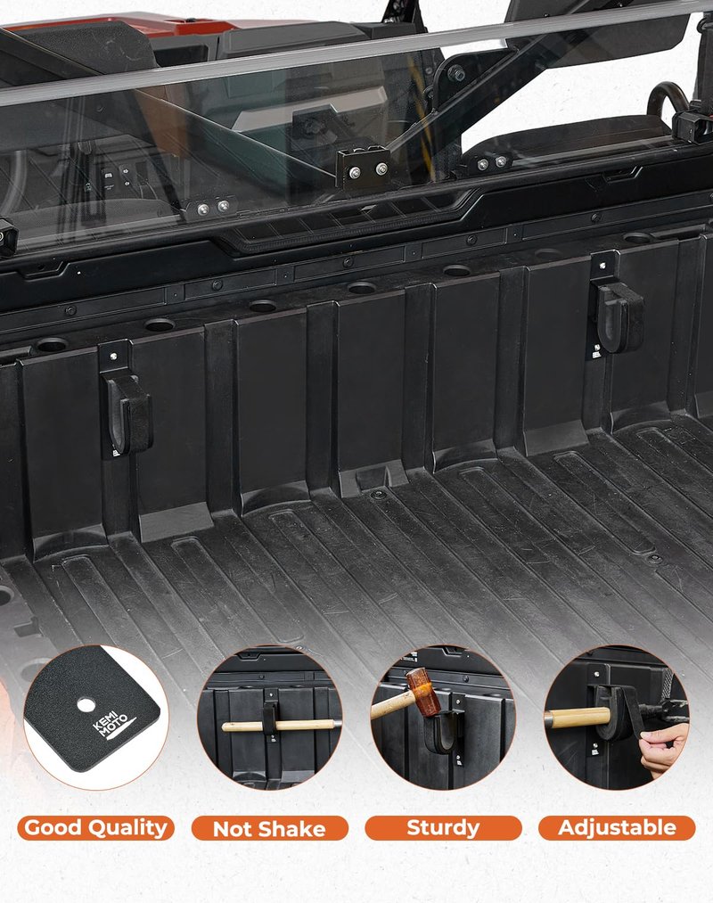 KEMIMOTO UTV Tool Rack, Screw Mount UTV Tool Holder Shovel Bow Rack for Side by Side Snowmobile Garage Wall Compatible with Can Am Defender Polaris General Ranger Pioneer CFmoto Uforce