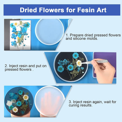 160 Pcs Dried Pressed Flowers, Real Pressed Flowers Dry Leaves Bulk Natural Herbs Kit for Scrapbooking, DIY Art Crafts