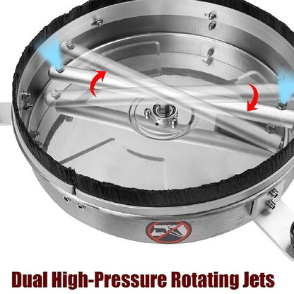 13 Inch Pressure Washer Surface Cleaner, 4000 PSI Power Washer Surface Cleaner Attachment with 4 Wheels, 1/4 Quick Connector, 2 ExWand for Cleaning Driveway, Sidewalk, Garden
