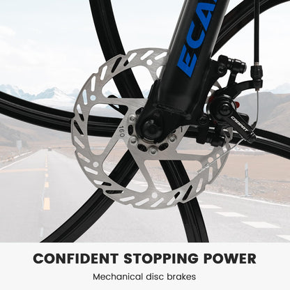 Ecarpat 26 Inch Full Suspension Mountain Bike, 21 Speeds Dual Disc Brake, Men Women Carbon Steel Mountain Bike, Adult Trail Beach Snow Commuter City Bikes
