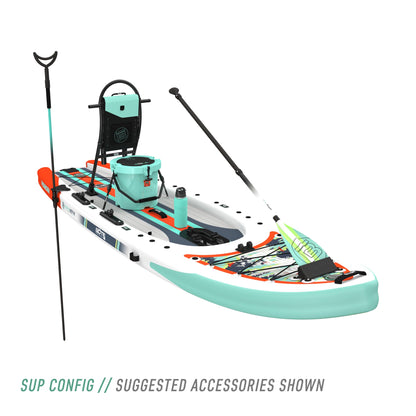 BOTE ProRider Aero 12’6” Inflatable Fishing SUP/Kayak Hybrid for Pro Anglers – Pedal Drive Ready, AeroBOTE Construction, Advanced Rigging System, Tournament-Grade Stability, Portable Travel Platform