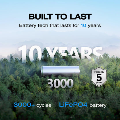EF ECOFLOW Portable Power Station RIVER 2, 256Wh LiFePO4 Battery/ 1 Hour Fast Charging, 2 Up to 600W AC Outlets, Solar Generator (Solar Panel Optional) for Outdoor Camping/RVs/Home Use